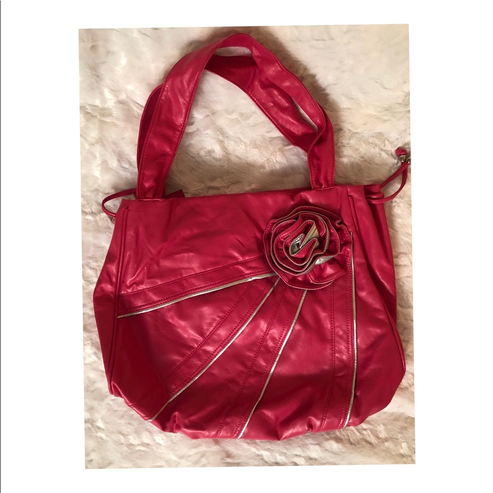 Unbranded Hot Pink Faux Leather Tote Handbag